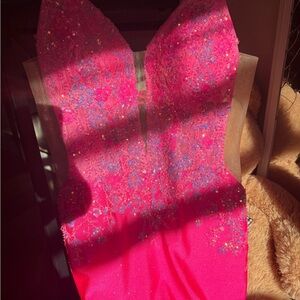 Elegant Pink Mini Dress